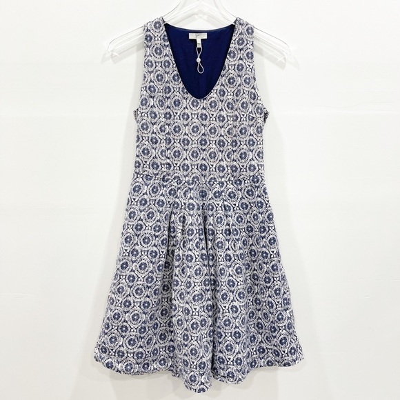 Joie Kada Linen Dress Sleeveless Printed Dark Navy - Picture 1 of 10